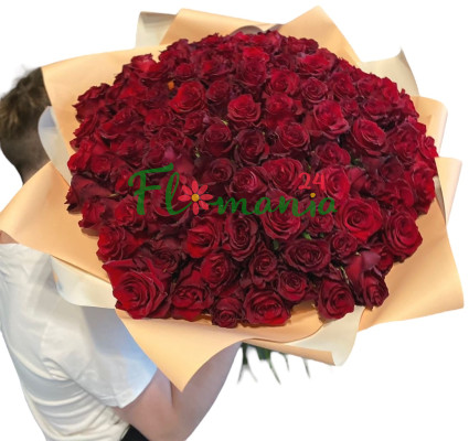Букет из 101 красной розы Mon amour
